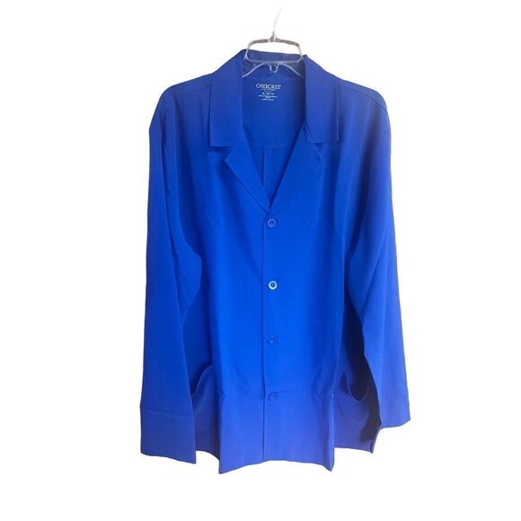 🔥 5/20🔥 Cherokee Uniform Button Down Top Sz XL NWOT - Picture 1 of 8